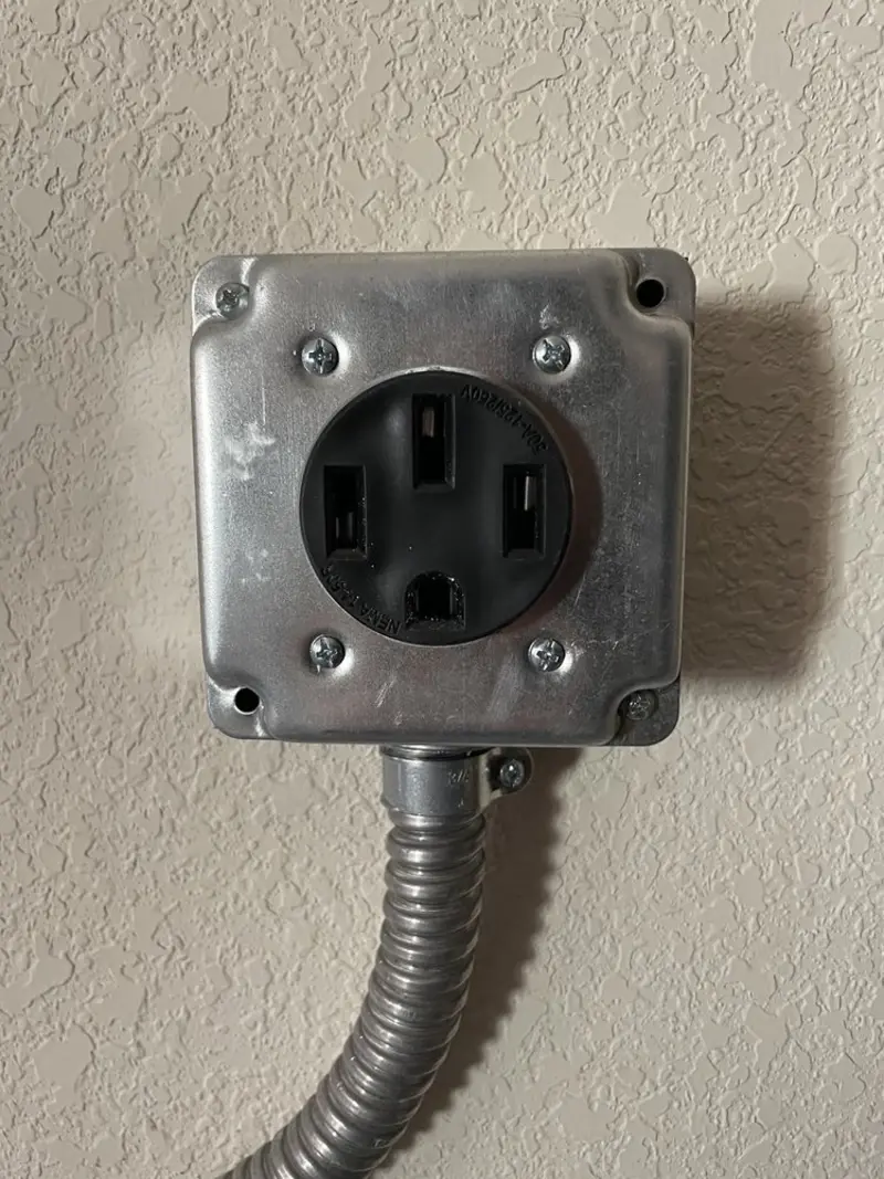 NEMA 14-50 outlet installed for Electrical Panel Upgrade in Lyons